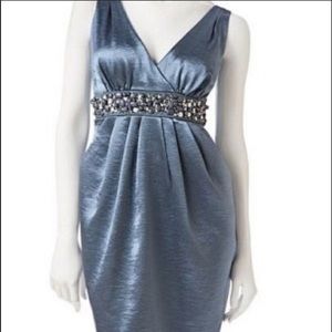 City Triangles Dusty Blue Dress